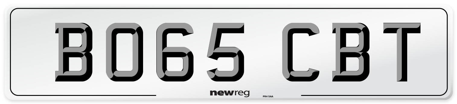 BO65 CBT Number Plate from New Reg